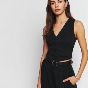 Devin Twill Vest by Reformation 🖤